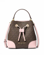 Michael Kors 邁克·柯爾 MICHAEL KORS  Mercer 抽繩斜挎水桶包 棕色拼色印花 35F2GM9M1B 1pc