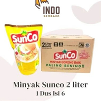 Minyak Goreng SunCo 2 Liter Dus Isi 6 Pouch / Minyak Goreng SunCo 2 Liter dus 6 / SunCo 2 Liter Refi