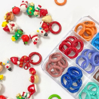 2pcs Colorful spray-painted keychain with spring clasp - DIY handmade material pack - Mobile phone c
