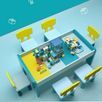 免運 積木桌兒童多功能桌子大顆粒兼容樂高寶寶拼裝玩具桌游戲