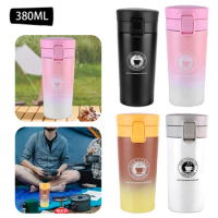 380ml Double Layer Vacuum Insulated Bottle 304 Stainless Steel Thermal Water Bottle Hot Cold Water Bottle for Outdoor Sports