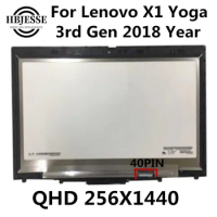 14" LCD Screen Assembly Touch Display for Lenovo Thinkpad x1 Yoga 2018 2560x1440 for LENOVO X1 Yoga 3rd Gen