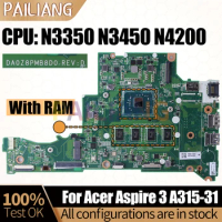 For Acer Aspire 3 A315-31 Notebook Mainboard DA0Z8PMB8D0 NBSHX11003 N3350 N3450 N4200 Laptop Motherboard DDR4 Full Tested