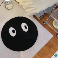 \พร้อมส่ง\"พรมBLACK DOUBLE EYES RUG  /comfyhomies/พร้อมส่ง"