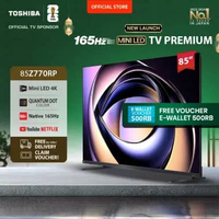 [AI 4K Mini LED 185Hz] Toshiba TV 85" 4K UHD AI Smart TV - Dolby Vision Atmos FALD Netflix Disney+ Y