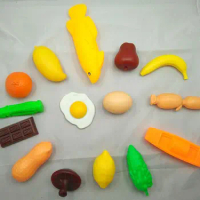 Food Toy Toys Simulation Lotus Arowana Banana Balsam Pear Vegetable Peanut Mushroom Eggs Paly House Plastic Finished Goods 2021