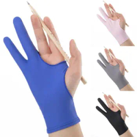 Stylus Black Blue Grey Pink Anti-fouling Anti-Scratch Two Finger Glove Tablet Drawing Glove Painting Glove Screen Glove