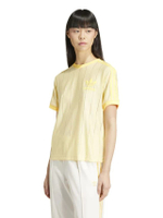 เสื้อยืดผู้หญิง 3-Stripes สี Almost Yellow F22