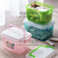2個 樂高玩具收納箱塑料透明箱子家用手提帶蓋兒童嬰兒積木整理箱【時尚大衣櫥】