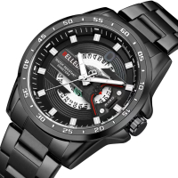 JAM TANGAN BELLEDA DISKON 9382 Rantai Stainless Steel Tanggal Aktif Anti Air Watches