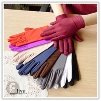 多色彈性絲質手套 禮儀手套防曬婚禮司儀手套 宣傳開幕活動工作手套 禮品贈品