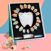 木制兒童乳牙收藏盒寶寶換牙收納胎發臍帶保存創意新生嬰兒紀念品 全館免運