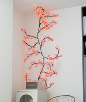 Cherry LED Tree Branch Lights For Wall Cherry Blossom Willow Vine Twig Decor Garland With 144 LED Li
