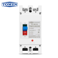 TOMZN 2P DC MCCB 600V Solar Molded Case Circuit Breaker Overload Protection Switch Protector for Solar Photovoltaic PV