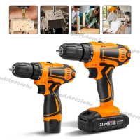 12V 21V Electric Drill Power Tool Cordless Electric Screwdriver 24PCS Drill Set W/ 1 Battery Car Motorcycle Home Hardware Tools
