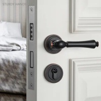 Zinc Alloy Magnetism Door Lock Home Security Door Locks Bedroom Mute Lockset Hardware Accessories Indoor Deadbolt Lock