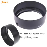 ES65B Camera Lens Hood ES-65B Sun Shade Cover For Canon EOS R RP R5 R6 With RF 50mm F1.8 STM 43mm Diameter Filter Lens