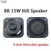 1Pcs 3-inch 79MM Portable Audio Speaker 8 Ohm 15W Ultra Thin Subwoofer HIFI Speaker Unit Home Theater Stereo Bass Loudspeaker