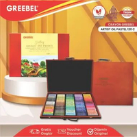 GREEBEL ARTIST OIL PASTEL 120 WARNA (KEMASAN BOX KAYU) / GREEBEL Crayon Artist 120 Warna / GREEBEL K