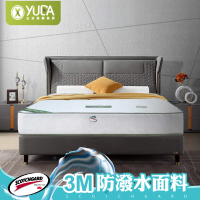 【YUDA 生活美學】軟床墊-3M防潑水 法式柔情二線獨立筒床墊/彈簧床墊/單人3尺全新福利品