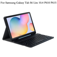 TPU Penci Slot Split Wireless Keyboard Tablet Case for Samsung Galaxy Tab S6 Lite S6lite P610 P615 Cover PU Leather Stand Shell