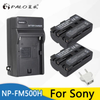 2pcs 2000mAh NPFM500H NP-FM500H NP FM500H Li-ion Digital Camera Battery + Charger For Sony A57 A58 A65 A77 A99 A550 A560 A580