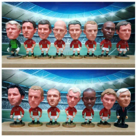 Figure Set Miniatur Pemain Bola MU 1999 collectibles set Memorabilia - 15 karakter soccerwe kodoto