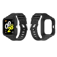 【一體式矽膠錶帶】適用 紅米 Watch 4 Redmi watch4 手環 鎧甲 錶帶+保護殼 防摔  運動腕帶