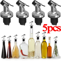 1/5Pcs Oil Bottle Stopper Cap Dispenser Sprayer Lock Wine Pourer Sauce Nozzle Liquor Leak-Proof Plug Bottle Stopper Kitchen Tool