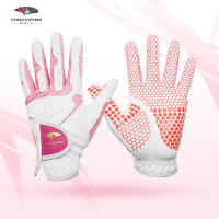 高爾夫手套女款雙手2色可選超纖布柔軟防滑矽膠耐磨透氣手套