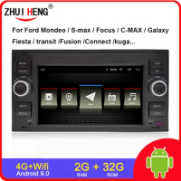 2G 32G Android 10 2 DIN Car Radio for iFord iFocus Mondio S-max C-MAX Galaxy Fiesta transit Fusion Connect kuga car radio auto