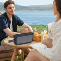 Travel Carrying Protective Skin with Shoulder Strap Silicone Cover Case Washable for Anker Soundcore Motion 300 Wireless Speaker
