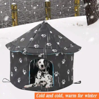 Small Medium Large Size Indoor Outdoor Cat Pet Camouflage House Warm Waterproof Winter Pet House Stackable Cloth Cat Dog Shelter