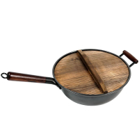 Non-Stick Pan Iron Frying Wok Non Stick Deep Cast Iron Wok Stew  GOOD SALE sg Pot Household Old Fashioned Wok Uncoated Induction Cooker Gas Cooker Univers Pack