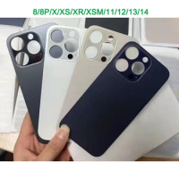 10Pcs (Big Large Camera Hole）Back Glass For iPhone 8 Plus XS XR Max SE 11 12 13 14 15 Pro Max Battery Cover Rear Door Housing