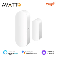 AVATTO Tuya ZigBee/WiFi Door Sensor Smart Door Open/Closed Wireless Detectors WiFi Window Sensor APP Work With Alexa Google Home
