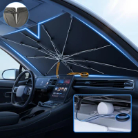 2024 Upgraded Car Windshield Sun Shade Umbrella Foldable Car Sunshade Front Window Cover for UV Ray Block &amp; Sun Heat Protection