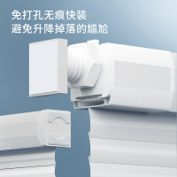 無繩推拉鋁合金免打孔百葉窗簾衛生間浴室廁所廚房遮擋簾遮光卷簾