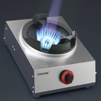 Commercial high - fire stove gas stove single range household high - pressure stove large - fire double range