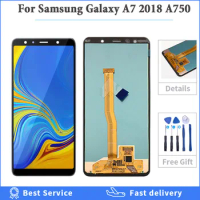 6.0'' SUPER AMOLED TFT oled Screen for SAMSUNG Galaxy A7 2018 SM-A750F A750F A750 LCD Display Touch Digitizer Assembly Tested