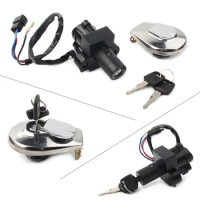 For Honda JADE250 CBX750 CB250 1984-2001 Motorcycle Ignition Switch with Gas Cap Cover Lock Keys CNC Aluminum