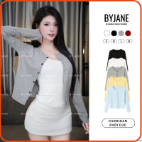 (MỞ BÁN) Áo Khoác Cardigan Nữ Dáng Dài Có Cúc Basic Thanh Lịch BYJANE – 945VN COD