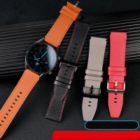 Leather watchband 22mm for Huawei watch gt2pro strap Porsche/ECG watch strap glory magic two representative plate 46mm belt
