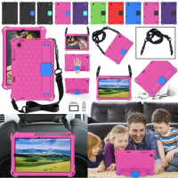 For Samsung Galaxy Tab S6 Lite 10.4 2022 SM-P613 P619 Honeycomb Pattern Contrast Color Case S6 Lite 2020 P610 P615 Stand Cover