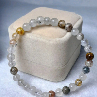Quartz square bracelet 6mm natural gemstone