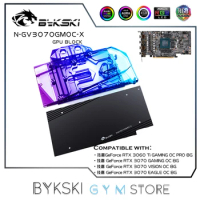 Bykski GPU Water Block For Gigabyte GeForce RTX 3070 Graphics Card,VGA Cooler 12V RGB/5V ARGB/SYCN,N-GV3070GMOC-X