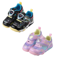 【布布童鞋】Moonstar日本Carrot速乾兒童機能運動鞋(黑色/紫色)