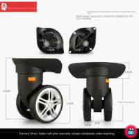 HANLUOKE W174 Luggage Wheel Replacement Universal Wheel Travel Case 360 ° Luggage Trolley Case Wheel