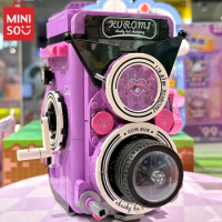 MINISO Sanrio building block retro camera record player model Kuromi mymelody animation peripheral children's toys