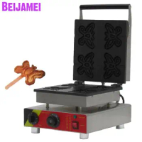 BEIJAMEI Commercial butterfly waffle maker electric butterfly-type waffle machine waffle cake oven food machine